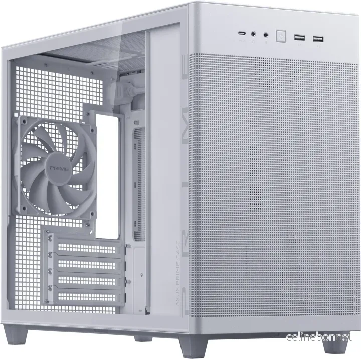 ASUS Prime AP201 TG Micro-ATX-kabinett med vindu, hvit v:2187609