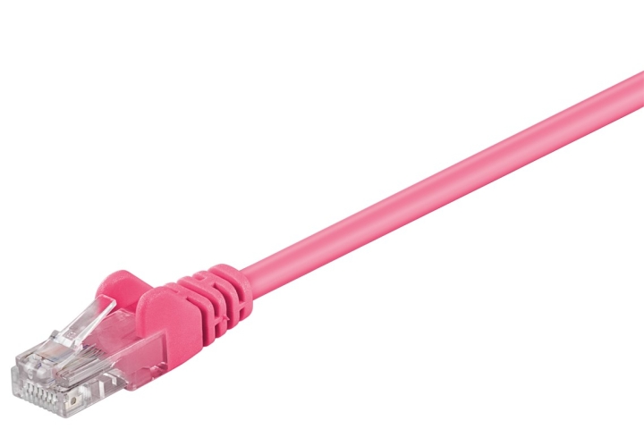 Goobay Kretskabel CAT 5e, U/UTP, magenta, 3 m kobberbelagt aluminiumtråd (CCA) v:3378246