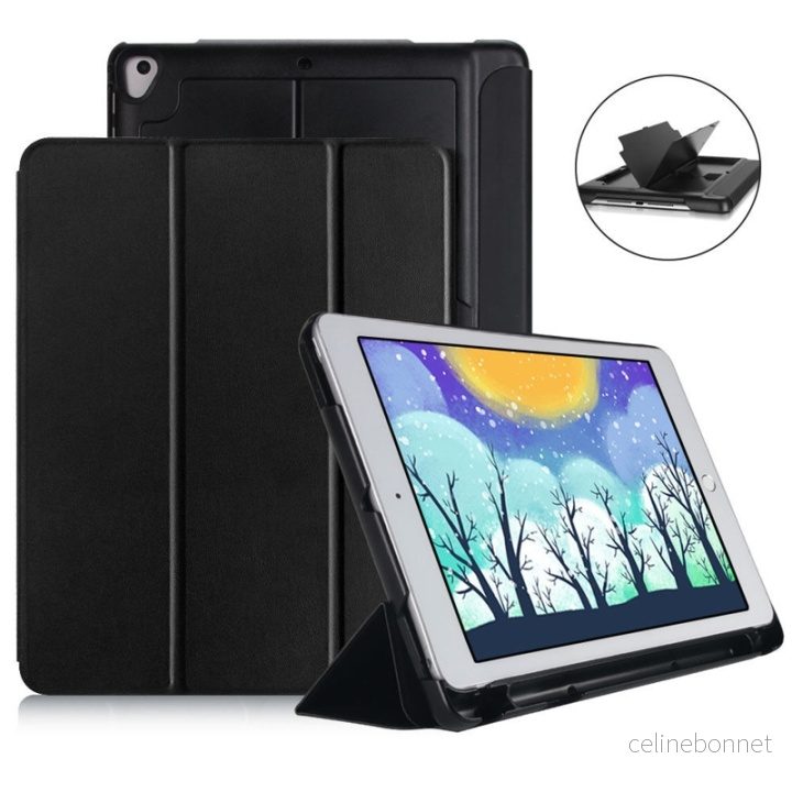 Etui med oppbevaring, USB-kabel Apple iPad 9,7 2017, 2018, Svart v:2639150