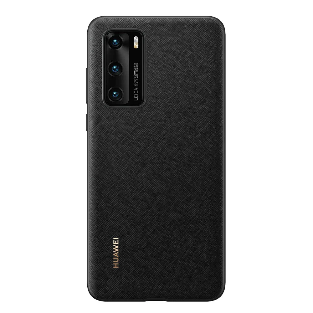 Original Huawei P40 PU Deksel – Svart v:6414267