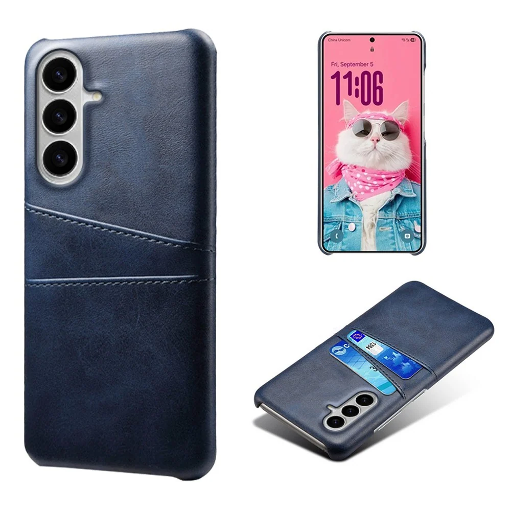 Samsung Galaxy S26 EIDERWOOD Kunstskinn Deksel m. Kortholder – Blå v:1652214