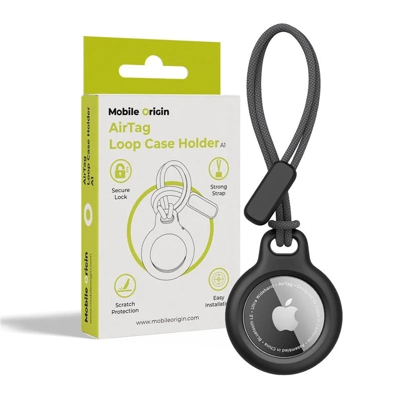 Mobile Origin AirTag 1. & 2. Gen. Loop Deksel – Svart v:5505573