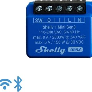 Shelly 1 Mini Gen3 – relébryter for Wi-Fi-nettverk v:2771628 Shelly 1 Mini Gen3 – relébryter for Wi-Fi-nettverk v:2771628