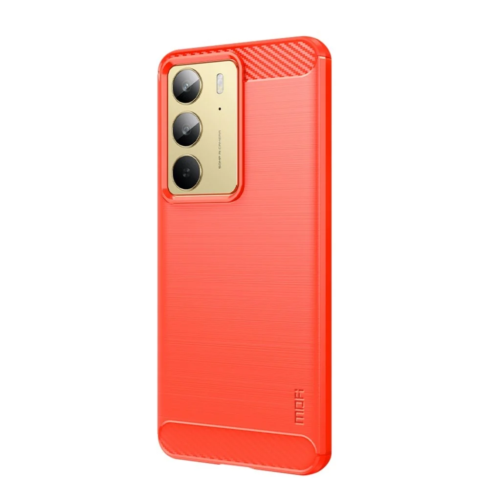 Realme 14X (5G) Brushed Carbon Deksel – Rød v:7250790 Realme 14X (5G) Brushed Carbon Deksel – Rød v:7250790