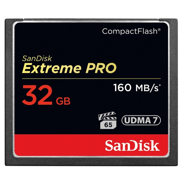 SANDISK Minnekort CF Extreme Pro 32GB 160MB/s UDMA7 v:1767378 SANDISK Minnekort CF Extreme Pro 32GB 160MB/s UDMA7 v:1767378