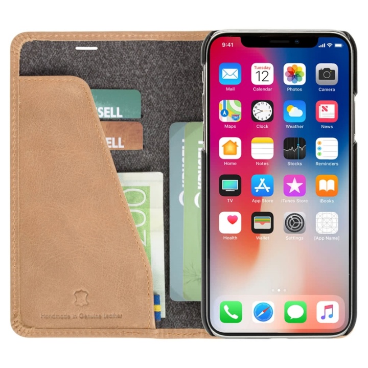 Krusell Sunne lommebokveske til iPhone Xr, Vintage Beige v:4069556