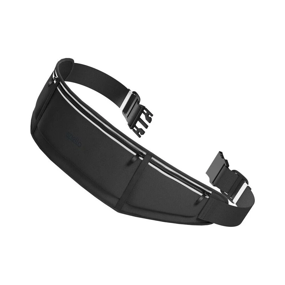 Spello Justerbart Løpebelte med 3 Lommer – Maks. 18 cm – Svart v:3494046 Spello Justerbart Løpebelte med 3 Lommer – Maks. 18 cm – Svart v:3494046