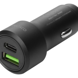 DELTACO USB-billader, 1x USB-C, PD 18 W, 1x USB-A, 18 W, 36W, metall v:1137605 DELTACO USB-billader, 1x USB-C, PD 18 W, 1x USB-A, 18 W, 36W, metall v:1137605