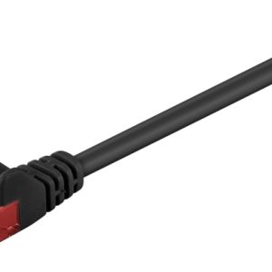 Goobay CAT 6 patchkabel, U/UTP, svart kobberbelagt aluminiumtråd (CCA), 0,25 m v:5533163
