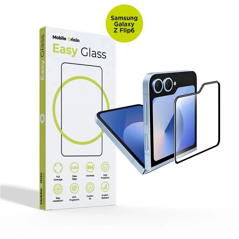 Samsung Galaxy Z Flip7 FE / Flip6 Mobile Origin EasyGlass Skjermbeskyt v:4433873 Samsung Galaxy Z Flip7 FE / Flip6 Mobile Origin EasyGlass Skjermbeskyt v:4433873