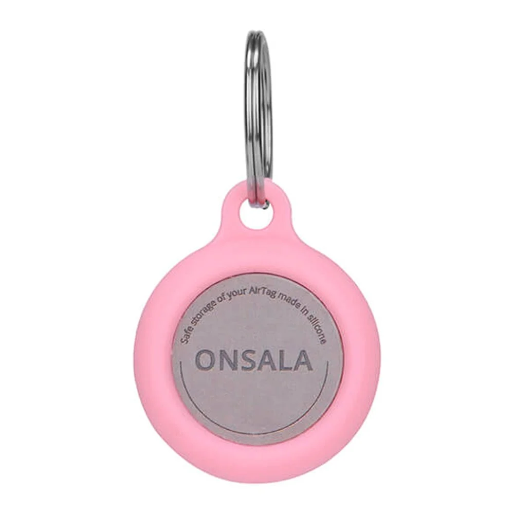 Onsala AirTag 1. & 2. Gen. Silikonholder m. Nøkkelring – Rosa v:9576902