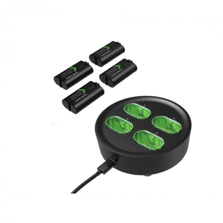 4 i 1 Batteriladestasjon Inkl 4x Batterier for Xbox One & Xbox Series X/S v:4134946