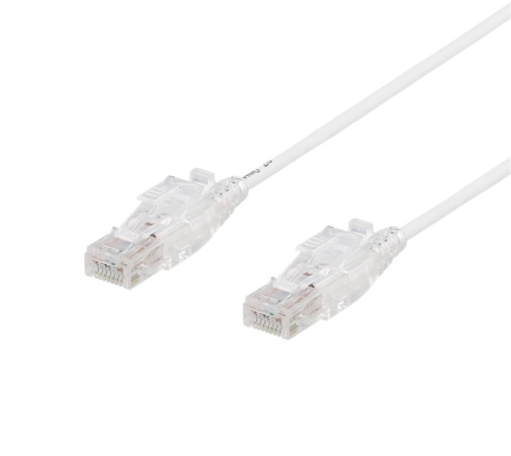 DELTACO U/UTP Cat6A-koblingskabel, 1 m, 500 MHz, låsbare kontakter, hvit v:9132765