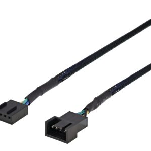 DELTACO Forlengelseskabel for 4-pinners vifter 0,6 m, svart v:6874864