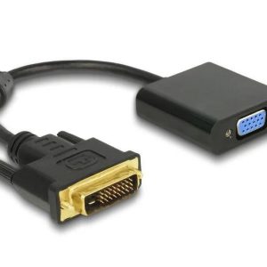 DeLOCK Adapter DVI-D 24+1 hann > VGA hunn svart v:4460481