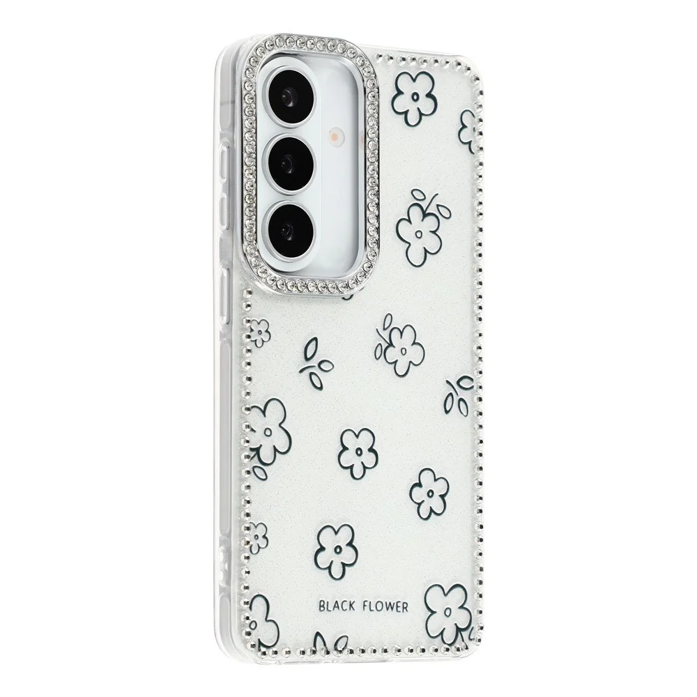 Samsung Galaxy S26 EIDERWOOD Hybrid Deksel med Strass & Blomsterdesign v:9363439