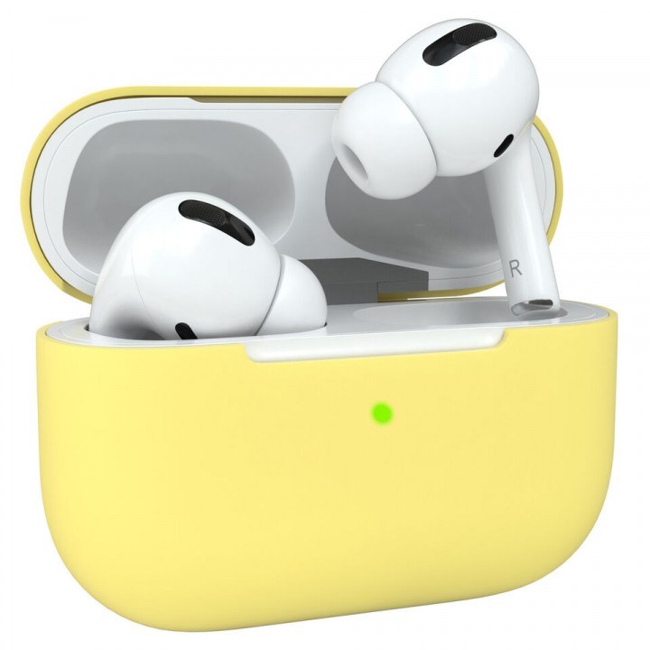 Beskyttelsesveske i silikon for Apple Airpods Pro, Gul v:8293568 Beskyttelsesveske i silikon for Apple Airpods Pro, Gul v:8293568
