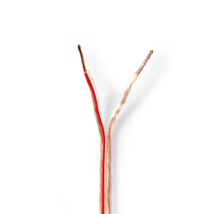 Nedis Speaker Cable | 2 x 1.50 mm² | Kobber | 100 m | Rund | PVC | Gjennomsiktig | Rull v:7482041 Nedis Speaker Cable | 2 x 1.50 mm² | Kobber | 100 m | Rund | PVC | Gjennomsiktig | Rull v:7482041