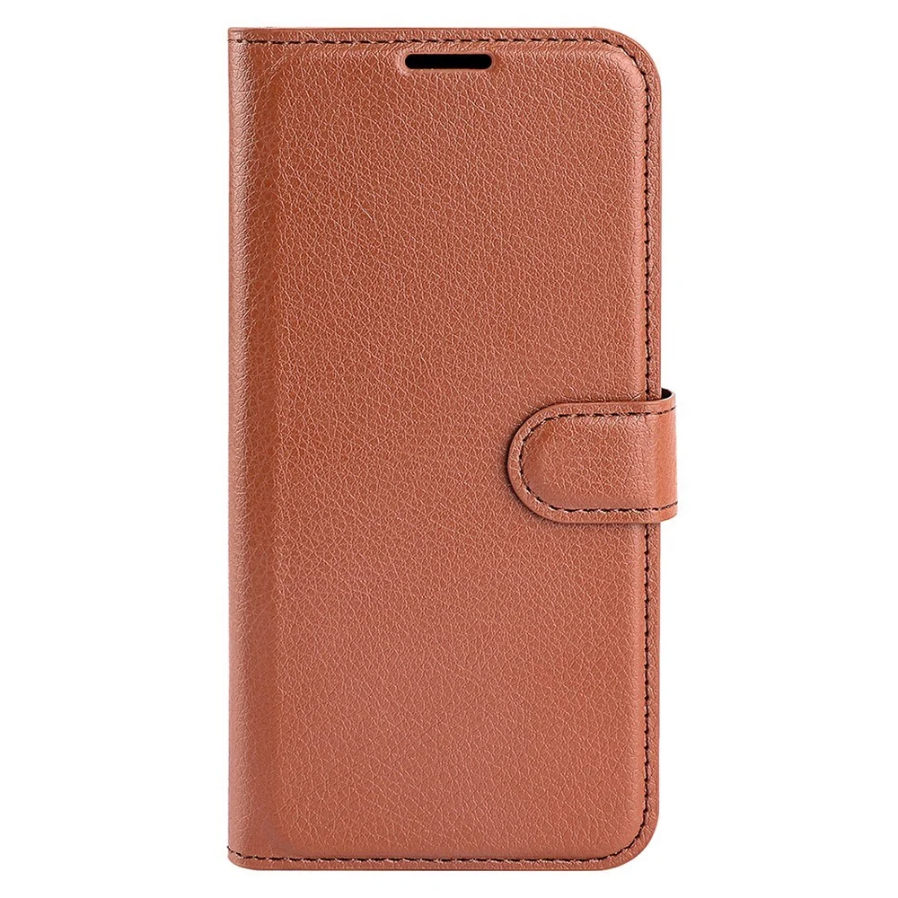 EIDERWOOD Xiaomi 14T Pro Litchi Skin Flip Deksel med Lommebok – Brun v:563934