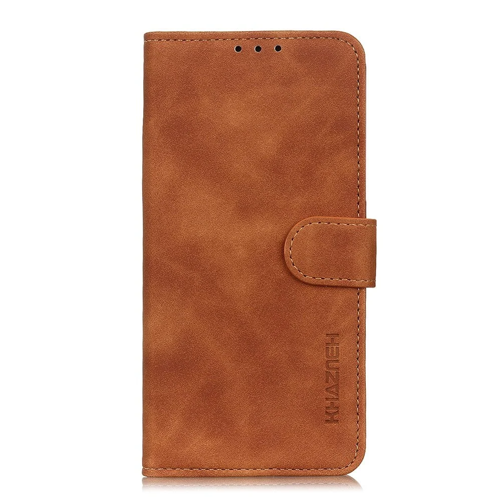 iPhone 12 / 12 Pro KHAZNEH Retro Skinndeksel med Lommebok – Brun v:1803603 iPhone 12 / 12 Pro KHAZNEH Retro Skinndeksel med Lommebok – Brun v:1803603