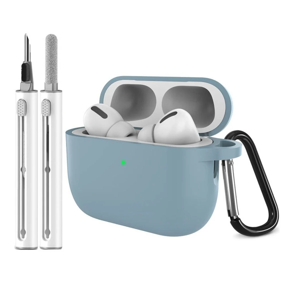 Apple AirPods Pro (3. gen.) Silikon Deksel m. Karabinkrok & Rengjøring v:721405 Apple AirPods Pro (3. gen.) Silikon Deksel m. Karabinkrok & Rengjøring v:721405