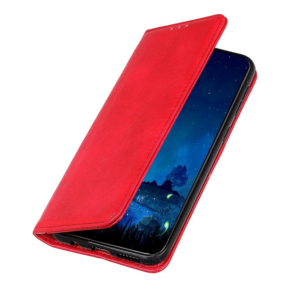 Huawei P Smart (2021) Moderne Nøytralt PU Skinndeksel m. Lommebok - Rø v:5619454
