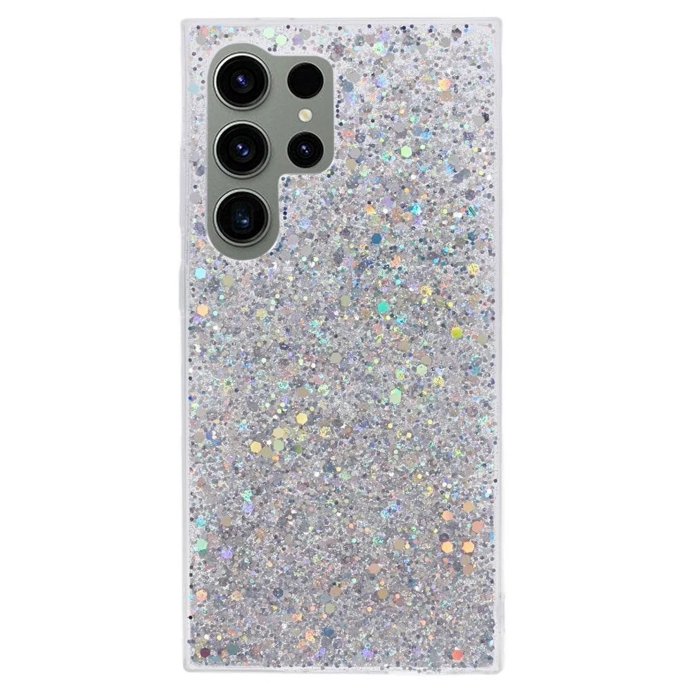 Samsung Galaxy S24 Ultra Glitter Deksel - Sølv v:5237765