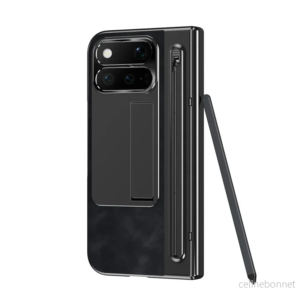 Google Pixel 11 Pro Fold EIDERWOOD Kunstskinndeksel med Herdet Glass – v:7111144