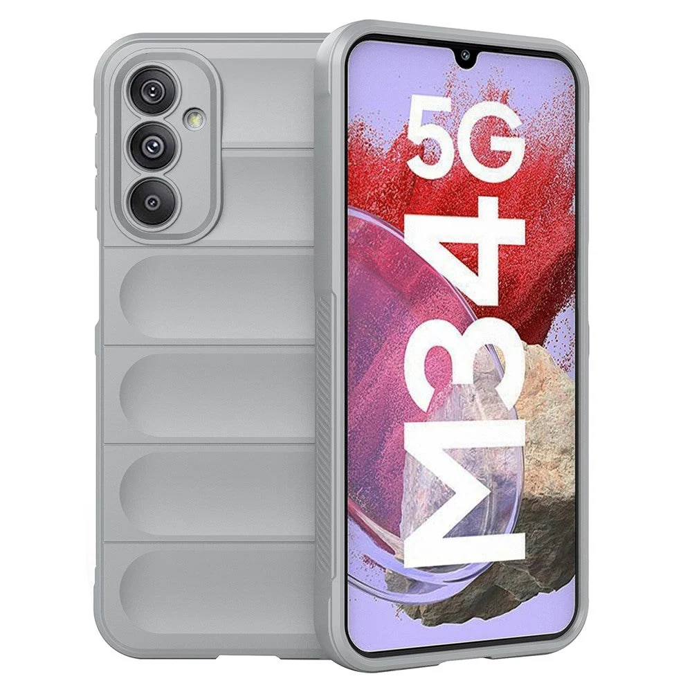 Samsung Galaxy M34 (5G) / F34 (5G) Fleksibelt Plastdeksel – Lysegrå v:2794330