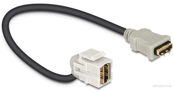 DeLOCK Keystone modul m/kabel, HDMI, 22cm, grå v:1167201