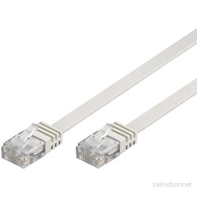 DELTACO U/UTP Cat6 patchkabel, flat, 3m, 250MHz, hvit v:4880834