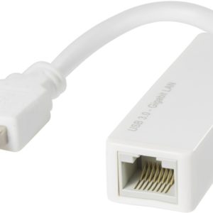 DELTACO USB 3.0 nettverksadapter, gigabit, 1xRJ45, hvit v:2980982 DELTACO USB 3.0 nettverksadapter, gigabit, 1xRJ45, hvit v:2980982