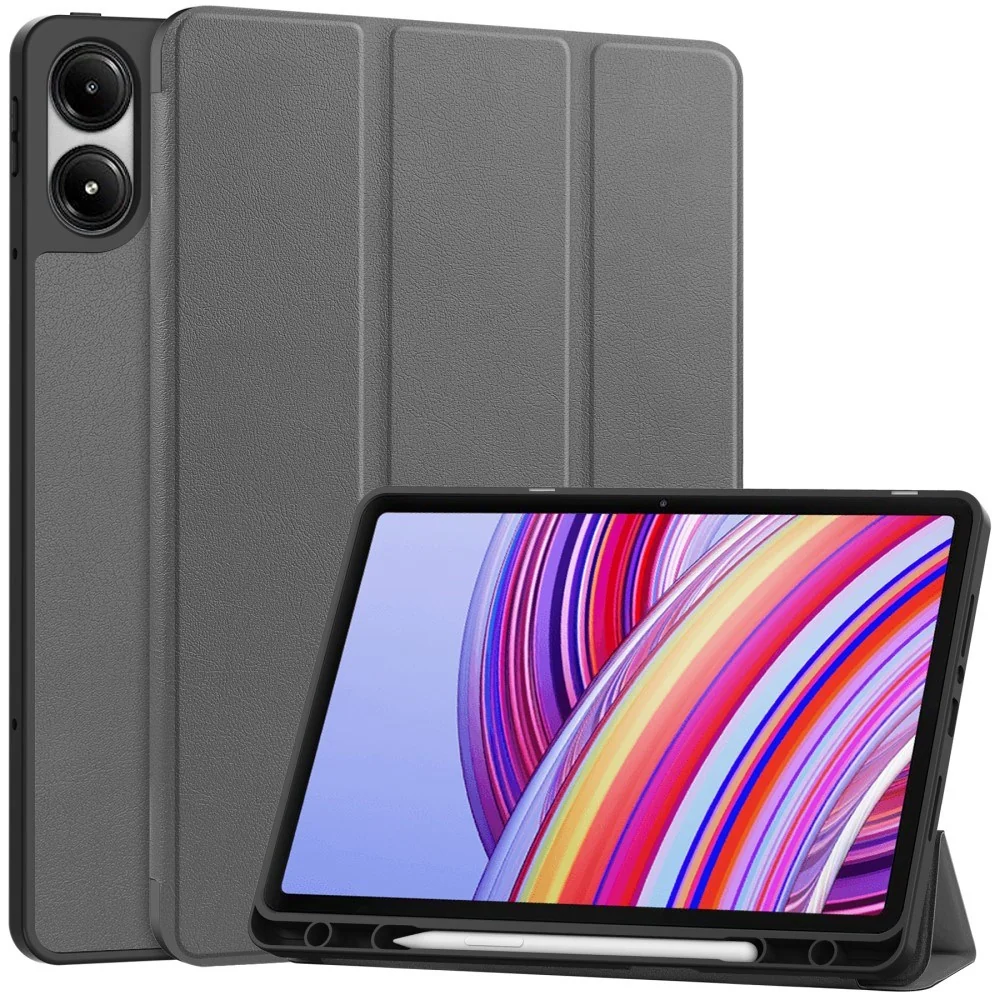 EIDERWOOD Xiaomi Redmi Pad Pro Tri-Fold Kunst Skinn Deksel med Stylus v:9091153 EIDERWOOD Xiaomi Redmi Pad Pro Tri-Fold Kunst Skinn Deksel med Stylus v:9091153