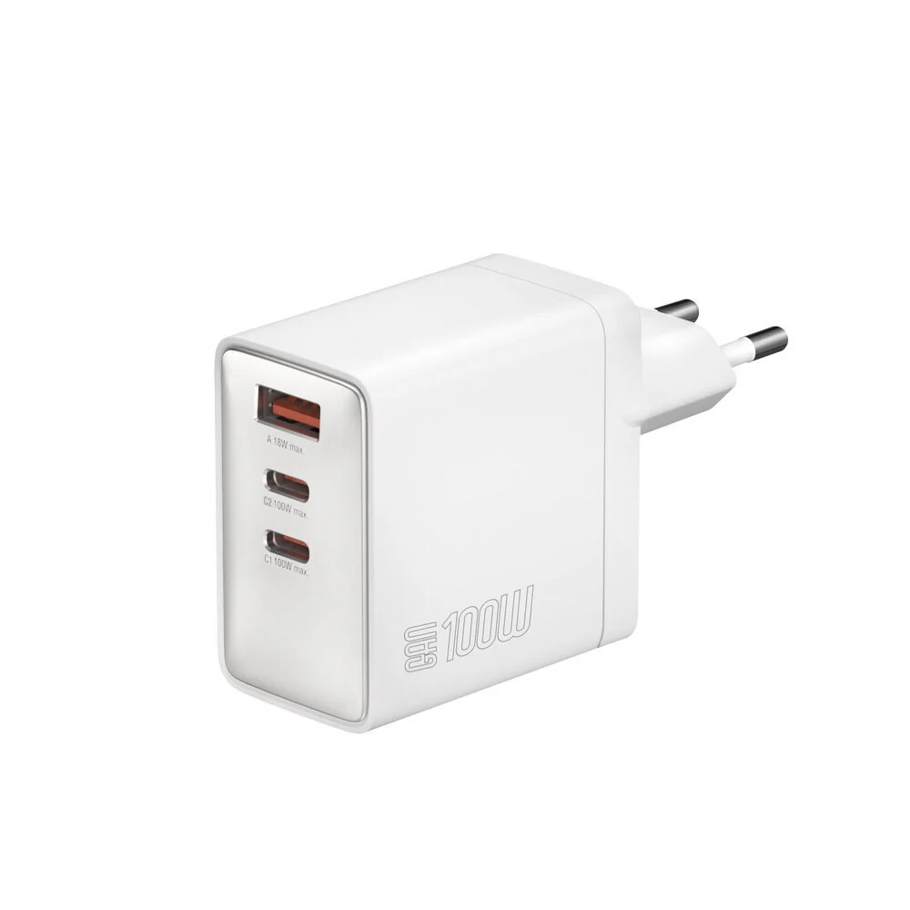 4smarts 100W Vegglader m. 1x USB-A & 2x USB-C – Hvit v:2923634