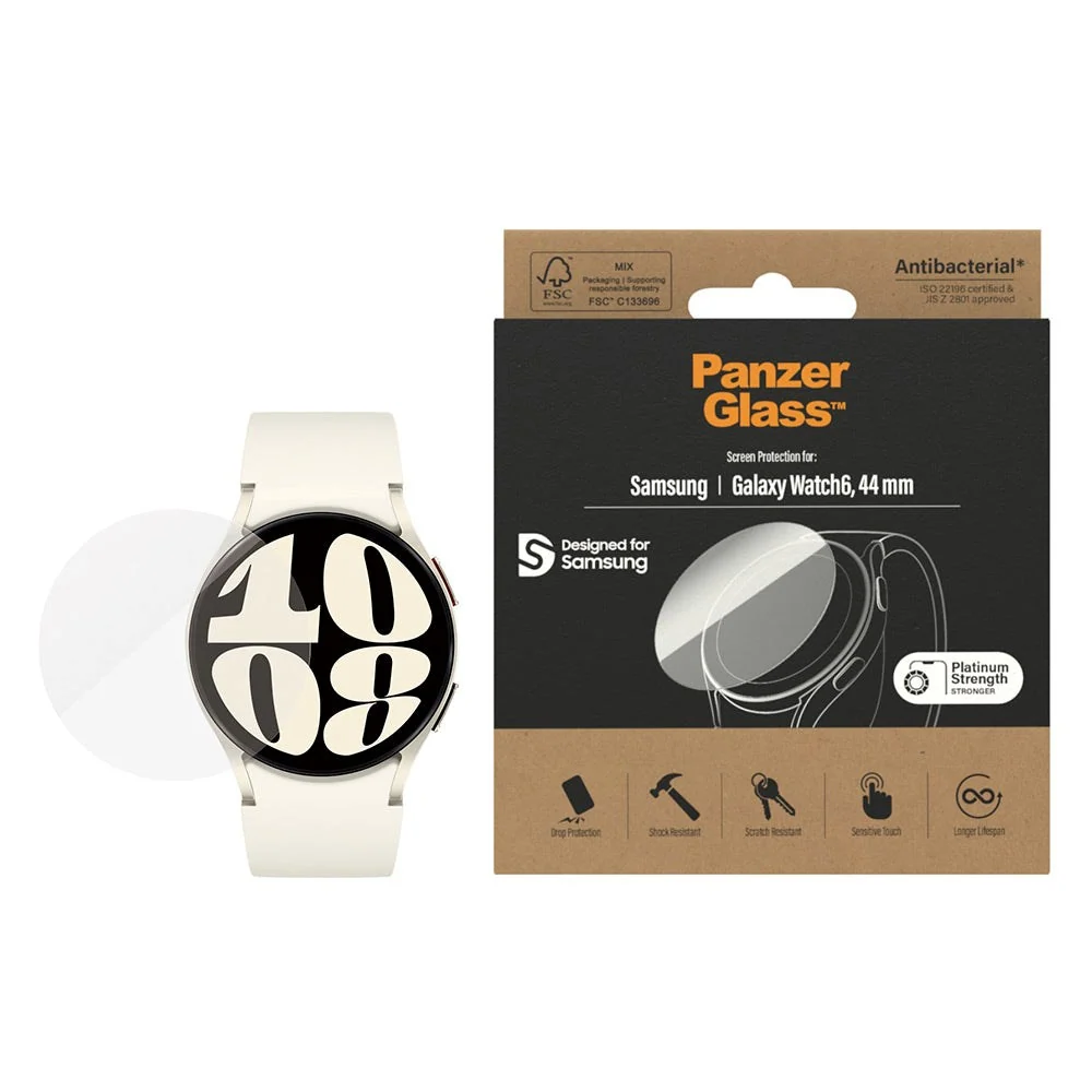 PanzerGlass Samsung Galaxy Watch 7 / 6 (44mm) Herdet Glas Skjermbeskyt v:9752037 PanzerGlass Samsung Galaxy Watch 7 / 6 (44mm) Herdet Glas Skjermbeskyt v:9752037