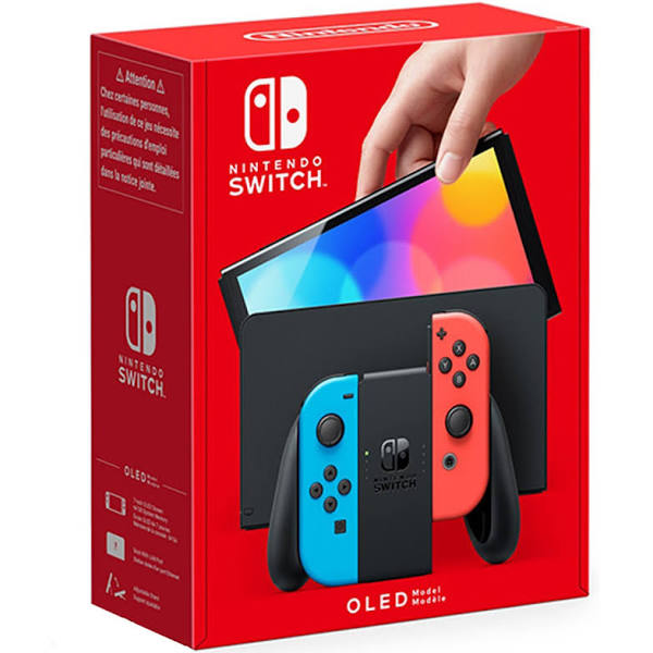 Nintendo Switch OLED – rød/blå v:7111553 Nintendo Switch OLED – rød/blå v:7111553