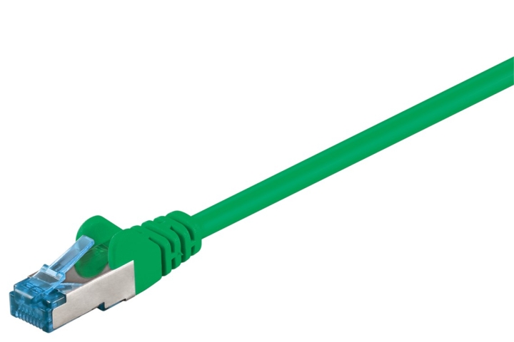 Goobay Kretskabel CAT 6A, S/FTP (PiMF), grønn, 15 m kobberleder (CU), halogenfri kabelmantel (LSZH) v:9378554