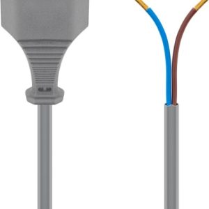 Goobay Kabel med Euro-plugg for montering, 1,5 m, grå Euro-plugg (type C, CEE 7/16) > løse kabelender v:3105248 Goobay Kabel med Euro-plugg for montering, 1,5 m, grå Euro-plugg (type C, CEE 7/16) > løse kabelender v:3105248