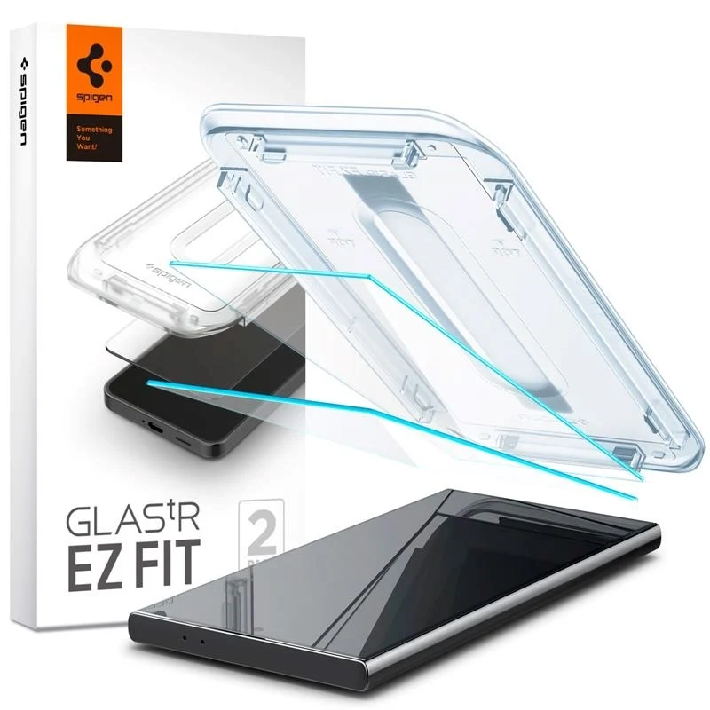 Samsung Galaxy S24 Ultra Spigen EZ Fit Glas.tR Skjermbeskytter 2 Stk. v:4107871 Samsung Galaxy S24 Ultra Spigen EZ Fit Glas.tR Skjermbeskytter 2 Stk. v:4107871