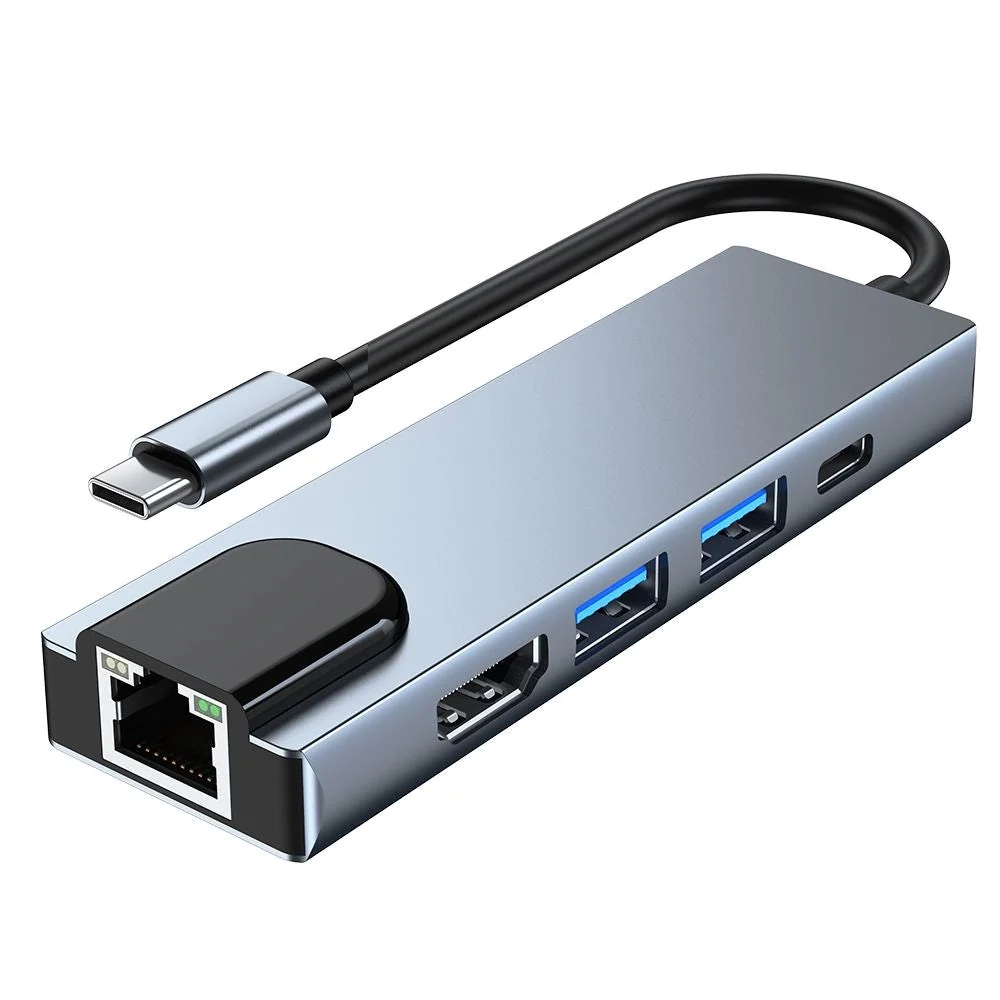 Tech-Protect 5-i-1 USB-C Multiport Hub – HDMI / USB-C / Ethernet / 2 x v:7361450