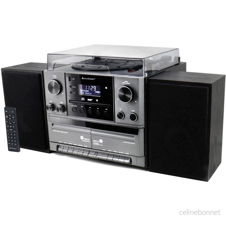 Soundmaster Stereoanlegg MCD5600 med DAB+/FM-radio, CD/MP3, platespiller, dobbel kassett, USB, Bluetooth v:2935388