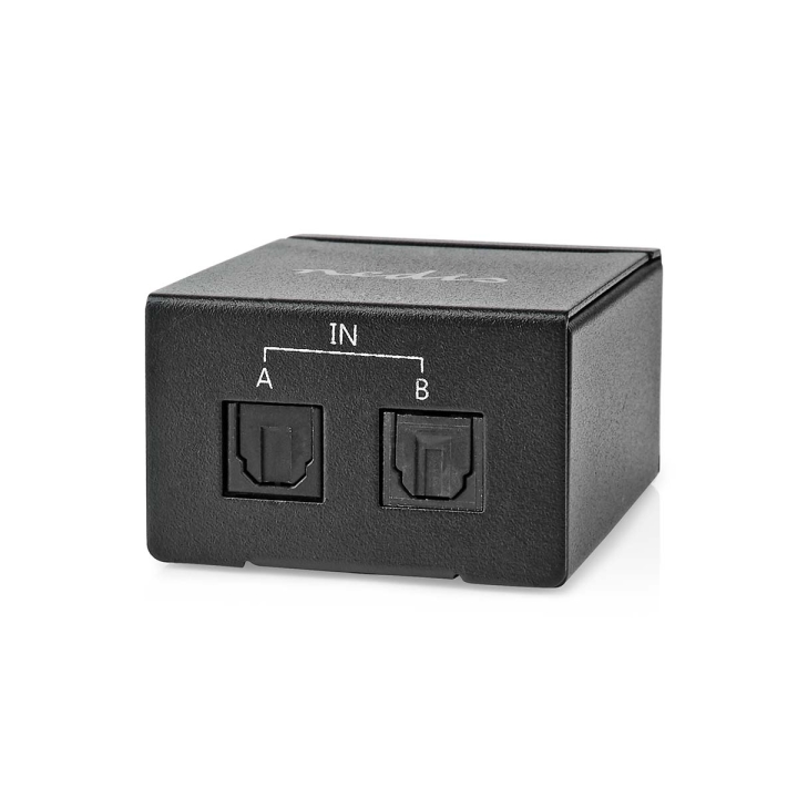 Nedis Digital Audio Switch | 2-veis | Inngang for lyd-/video-/datatilkoblinger: DC Power / 2x TosLink | Utgang for lyd-/video-/datatilkoblinger: TosLink Female | Bryter / Manuell | Metall | Sort v:6087623 Nedis Digital Audio Switch | 2-veis | Inngang for lyd-/video-/datatilkoblinger: DC Power / 2x TosLink | Utgang for lyd-/video-/datatilkoblinger: TosLink Female | Bryter / Manuell | Metall | Sort v:6087623