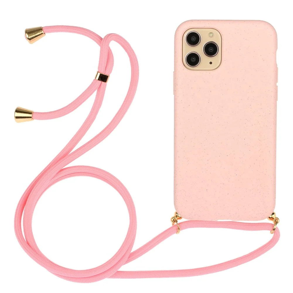 iPhone 15 Pro Max Fleksibelt Plast Bakdeksel med Snor / Stropp – Pink v:935307 iPhone 15 Pro Max Fleksibelt Plast Bakdeksel med Snor / Stropp – Pink v:935307