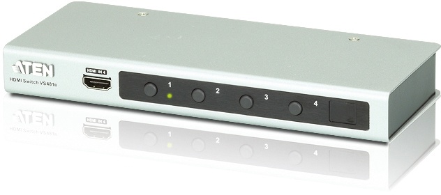 ATEN VS481B, HDMI-switch, 4 ingångar – 1 utgång, UHD/4K, silver v:2500773 ATEN VS481B, HDMI-switch, 4 ingångar – 1 utgång, UHD/4K, silver v:2500773