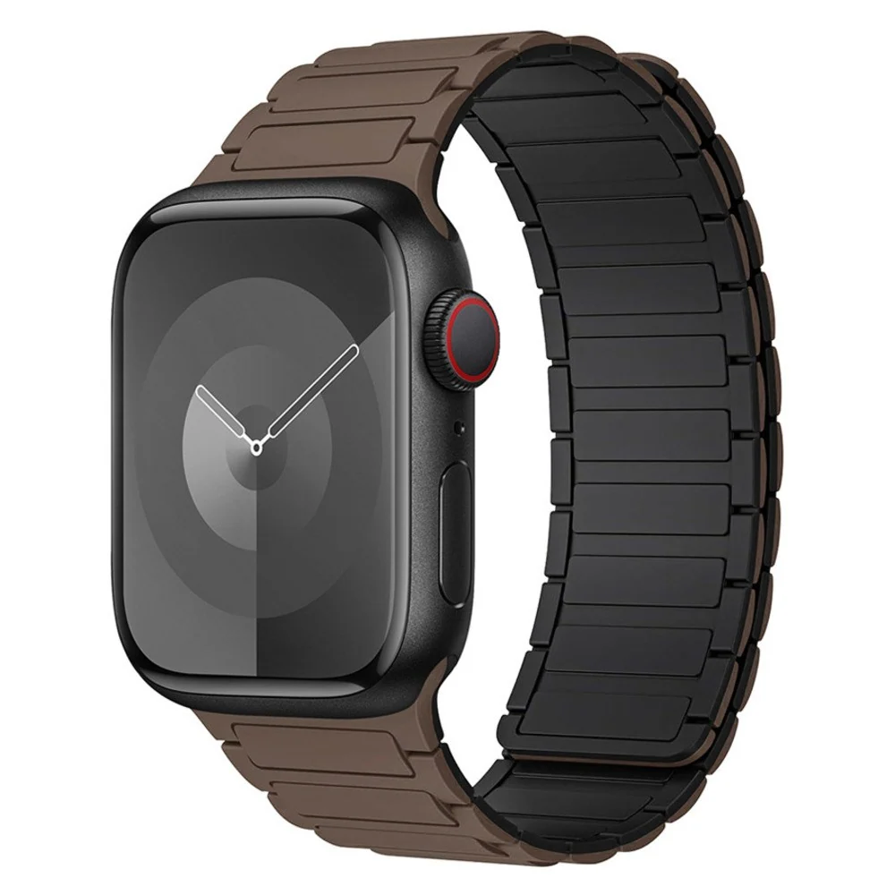 Apple Watch (38/40/41/42 mm) Lippa Magnetisk Silikonreim – Brun v:3488750 Apple Watch (38/40/41/42 mm) Lippa Magnetisk Silikonreim – Brun v:3488750