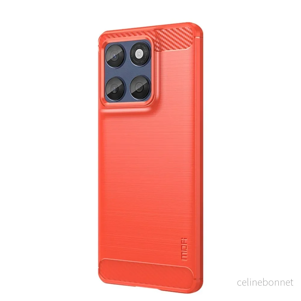 Motorola Edge 60 Fusion Mofi Børstet Karbonfiber Fleksibelt Plast Deks v:8892145