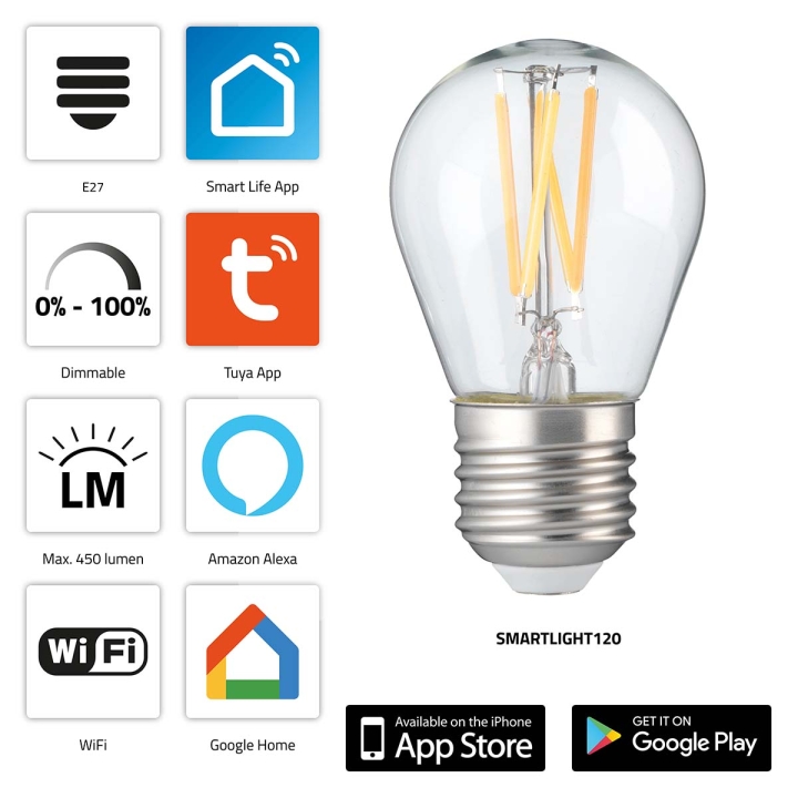 Alecto Smart glødetråd LED-lampe med Wi-Fi v:1874561
