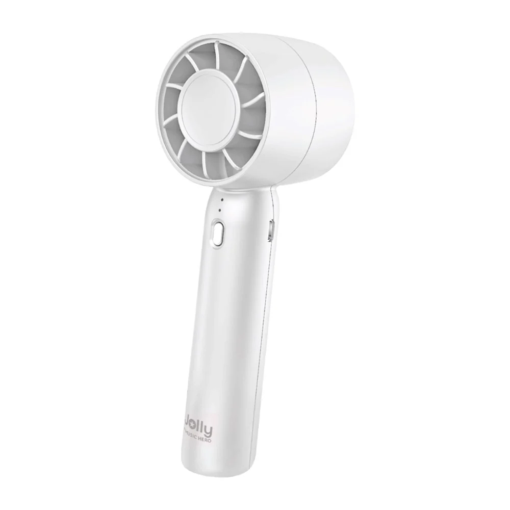 MUSIC HERO Mini Oppladbar Håndholdt Vifte – Hvit v:3553088 MUSIC HERO Mini Oppladbar Håndholdt Vifte – Hvit v:3553088