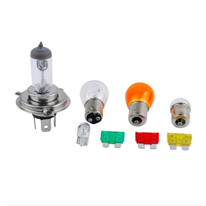 Reservedelssett med lamper for bil, 8 deler, H4 v:3099211 Reservedelssett med lamper for bil, 8 deler, H4 v:3099211