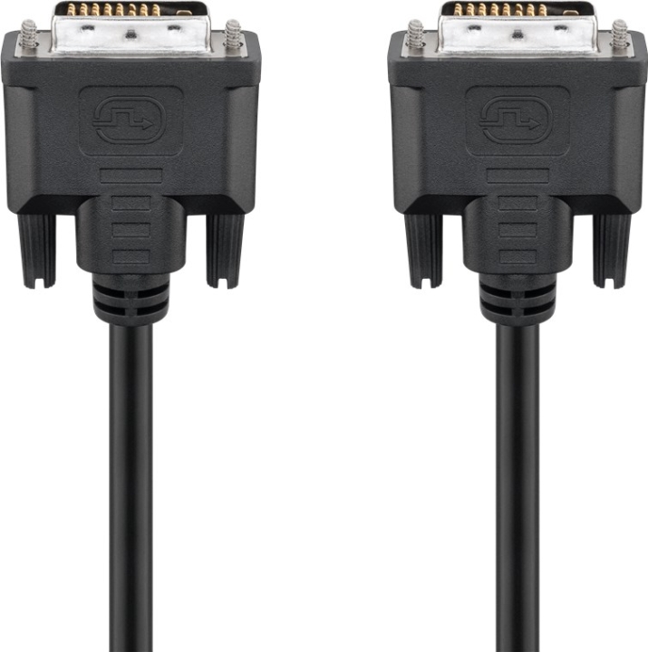 Goobay DVI-D Full HD-kabel Dual Link, nikkel DVI-D-kontakt Dual Link (24+1 pin) > DVI-D-kontakt Dual Link (24+1 pin), 1,8 m v:4570469